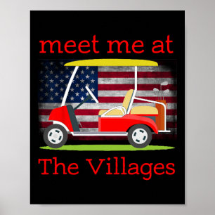 Póster La bandera estadounidense de jubilación de Village