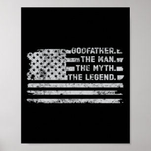 Póster La bandera estadounidense del Día de los Padres de