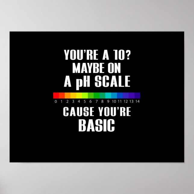 Póster La bandera LGBT básica tal vez a escala pH (Frente)