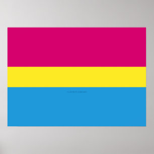 Póster La bandera pansexual del orgullo de SlipperyJoe es