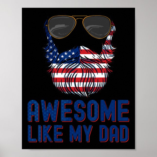 Póster La Barba De Papá Es Increíble Como Mi Padre Patrio (Frente)