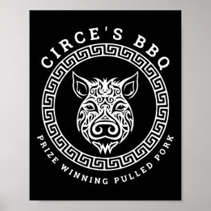 Póster La Barbacoa de Circe Mitología Griega Divertida