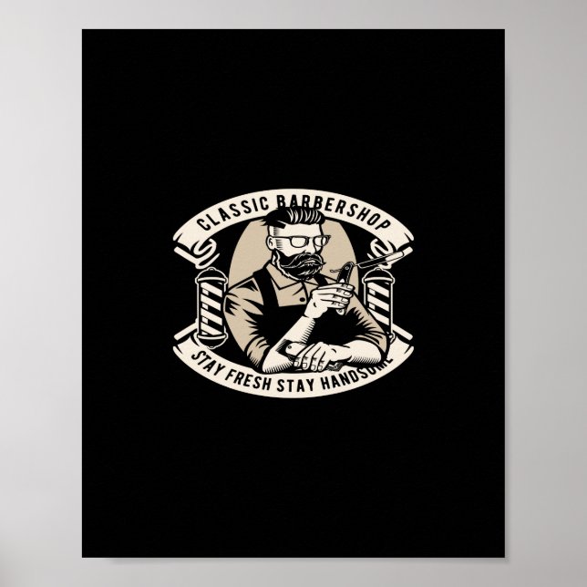 Póster la barbería clásica la estancia fresca la estancia (Frente)