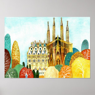 Póster La Barcelona de Gaudí.