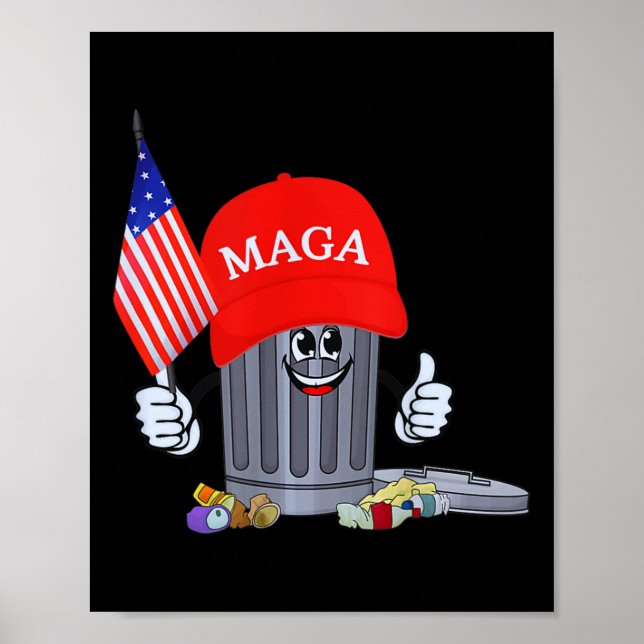 Póster La basura de Trump divertida puede caricaturizar a (Frente)