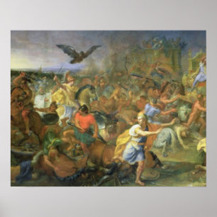 Póster La batalla de Arbela (o de Gaugamela) 331 A.C.,