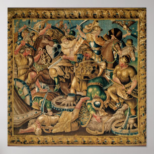 Póster La batalla de Arbelles en 333 AC, Aubusson