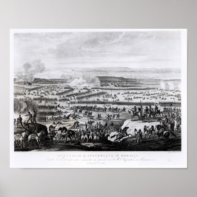 Póster La batalla de Austerlitz en Moravia (Frente)