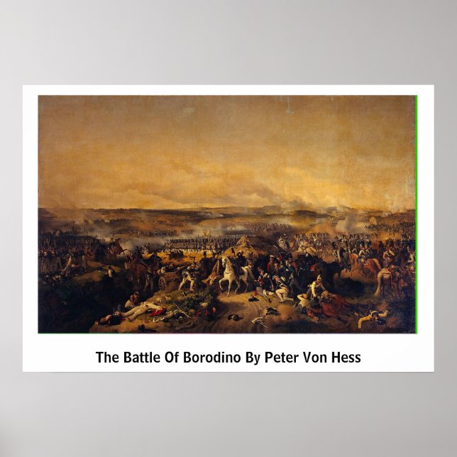 Póster La Batalla De Borodino Por Peter Von Hess (Frente)