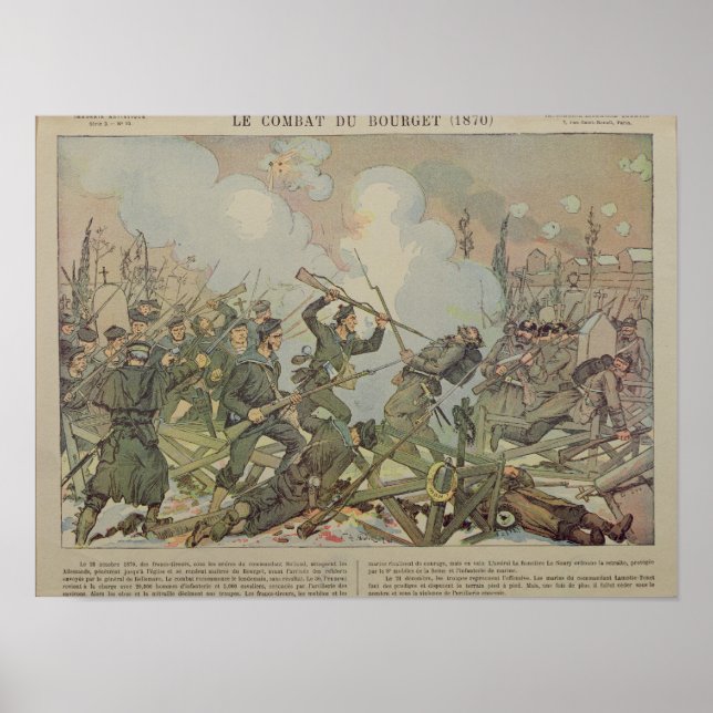 Póster La batalla de Bourget, 1887 (Frente)