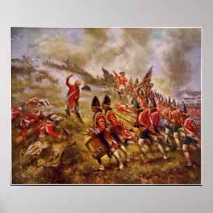 Póster La batalla de Bunker Hill por E. Percy Moran