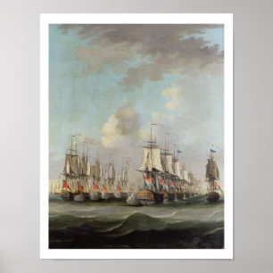 Póster La batalla de Dogger Bank, mostrando el Holanda a