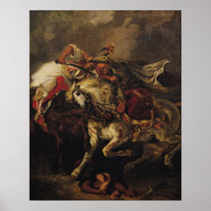 Póster La batalla de Giaour y Hassan