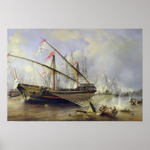 Póster La batalla de Grengham el 27 de julio de 1720