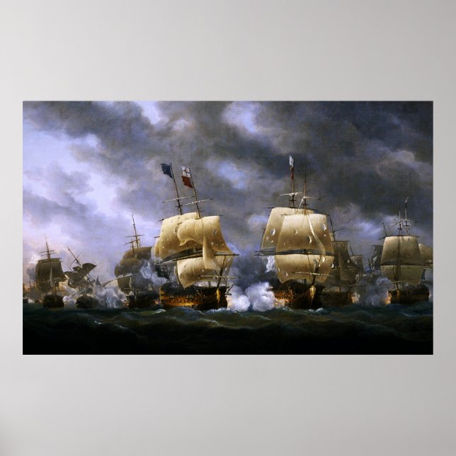 Póster La batalla de la bahía de Quiberon por Nicholas Po (Frente)