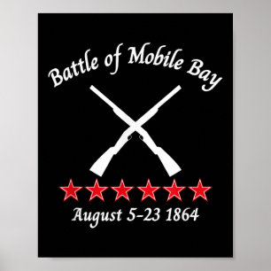 Póster La Batalla De La Bahía Móvil Alabama 1864