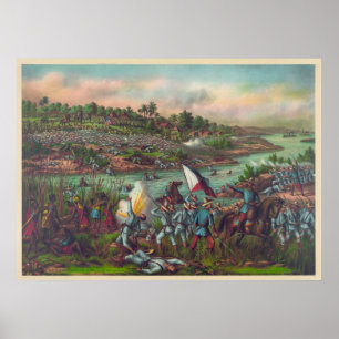 Póster La batalla de Manila Paceo Guerra Filipina-Estadou