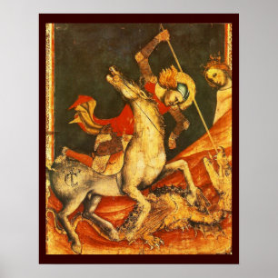 Póster La batalla de San Jorge con el dragón