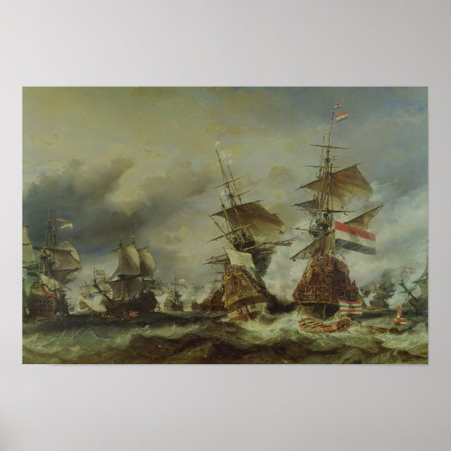 Póster La batalla de Texel, 29 de junio de 1694 (Frente)