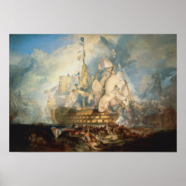 Póster La batalla de Trafalgar 1822 William Turner