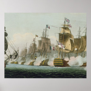 Póster La batalla de Trafalgar, 21 de octubre de 1805, gr