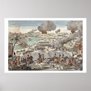 Póster La batalla de Wagram, 6 de julio de 1809 (grabado)