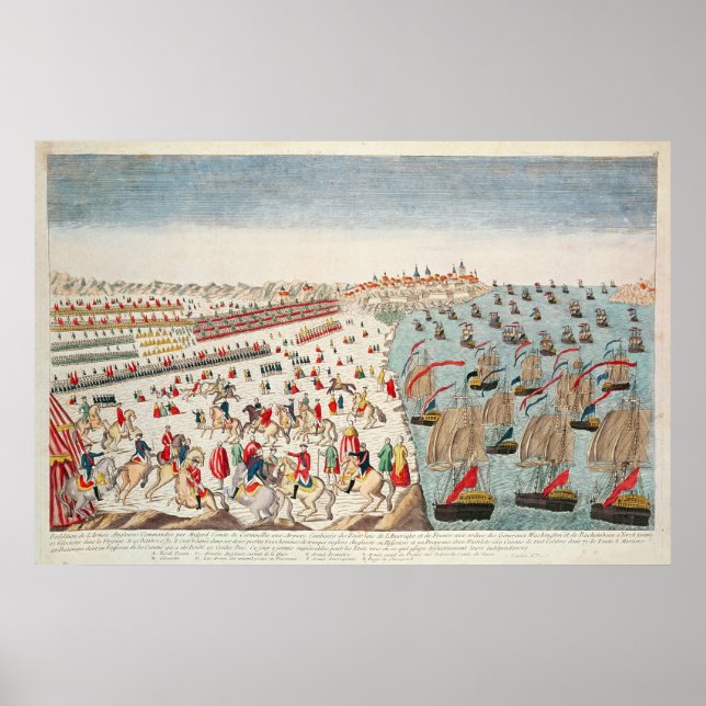 Póster La batalla de Yorktown, 19 de octubre de 1781 (Frente)
