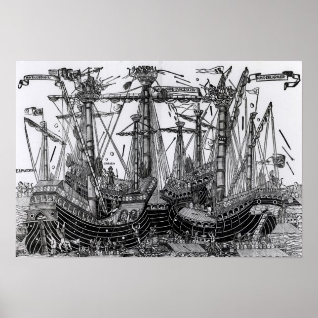 Póster La batalla de Zonchio en 1499 (Frente)