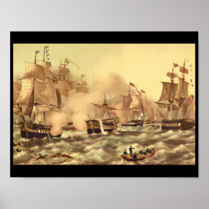 Póster La batalla del lago Erie, Commodore_Engravings