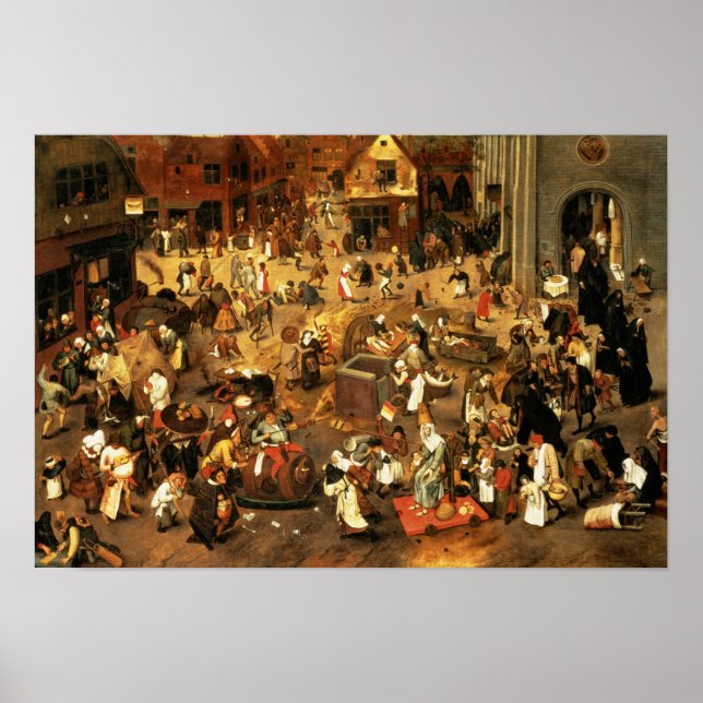 Póster La batalla entre el carnaval y la Cuaresma (Frente)