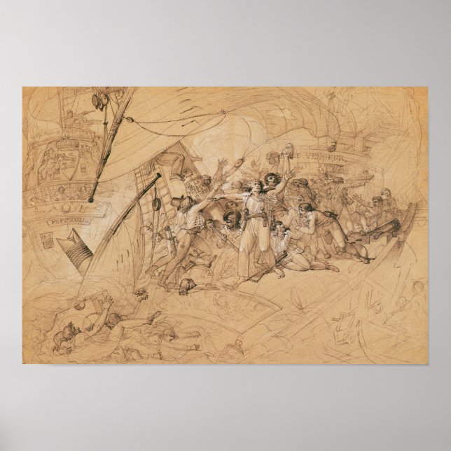 Póster La batalla hundida de Le Vengeur du Peuple (Frente)