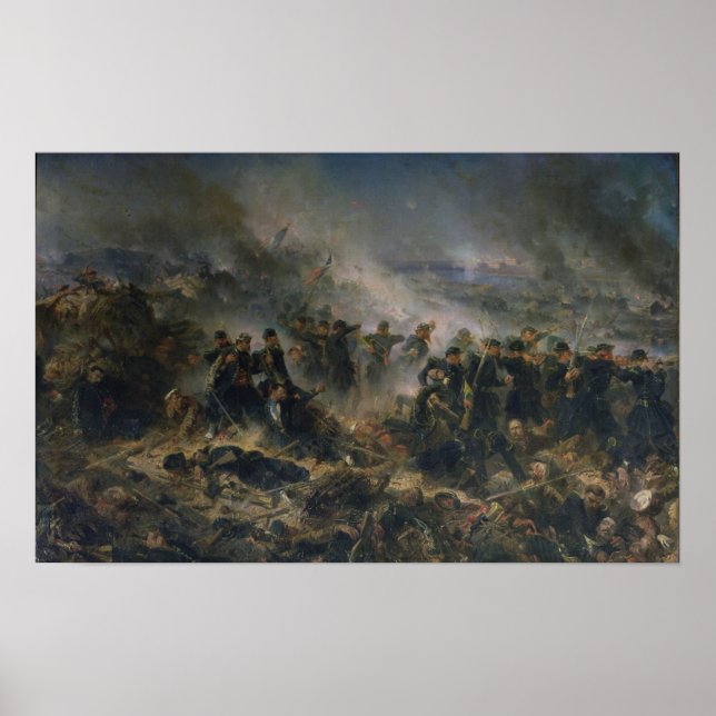 Póster La batería Gervais en el sitio de Sebastopol (Frente)