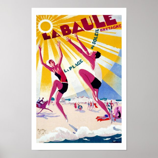 Póster La Baule France Viaje de Vintage (Frente)
