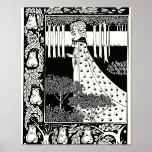 Póster La Beale Isoud en Joyous Gard, Aubrey Beardsley