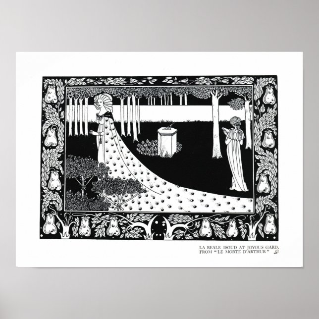 Póster La Beale Isoud en Joyous Gard, ilustracion de ' (Frente)