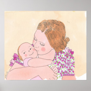Póster La bebé de mamá
