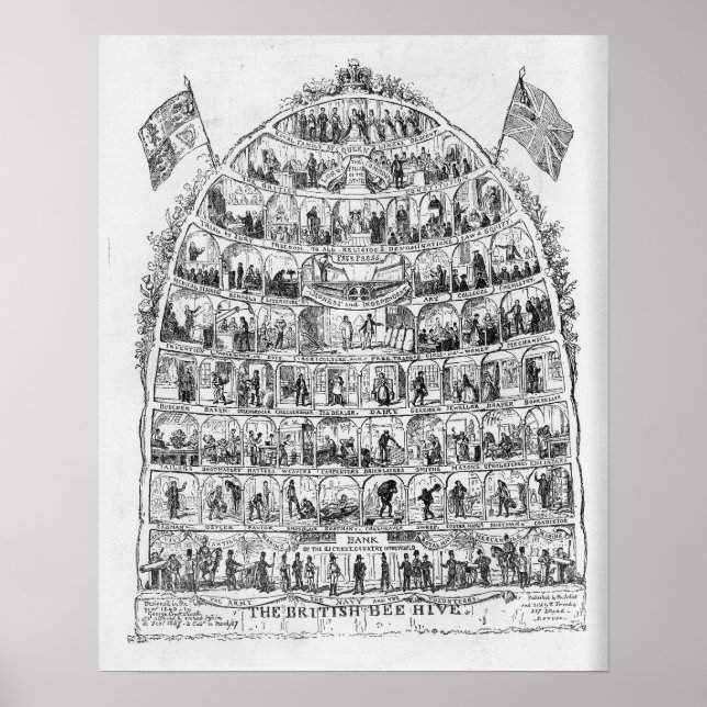 Póster La Beehive británica, 1867 (Frente)