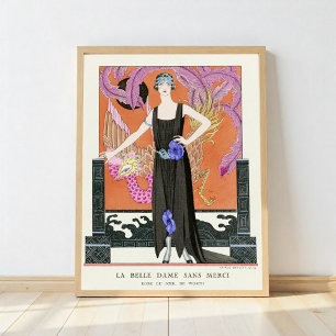 Póster La bella dama sin misericordia por George Barbier