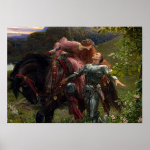 Póster La bella dama sin piedad de Frank Dicksee