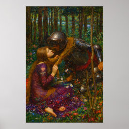 Póster La bella dama sin piedad de Waterhouse