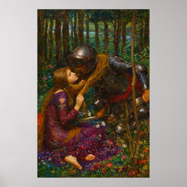Póster La bella dama sin piedad de Waterhouse (Frente)