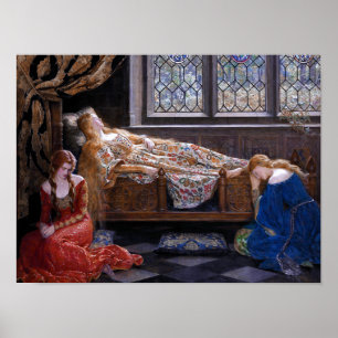 Póster La Bella Durmiente, c. 1921 por John Collier