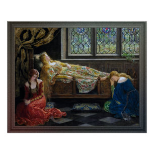 Póster La Bella Durmiente por John Collier