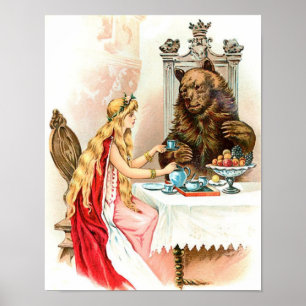 Póster La Bella en Rosa y la Bestia