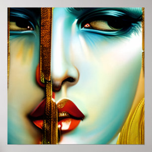 Póster La bella mística diosa dorada