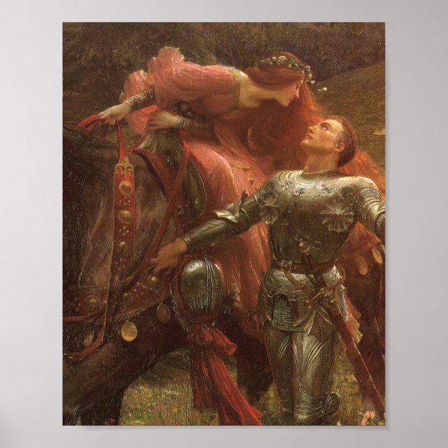 Póster La Belle Dame Sans Merci Sir Frank Dicksee (Frente)