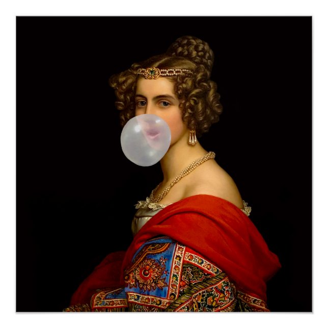 Póster La belleza bávara y el chicle	 (Anverso)