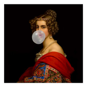 Póster La belleza bávara y la goma de burbujas