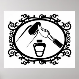 Póster La belleza del diseño polaco de las uñas