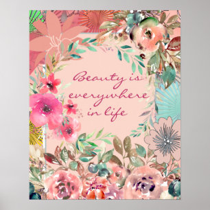 Póster La belleza poster está por todas partes en la vida